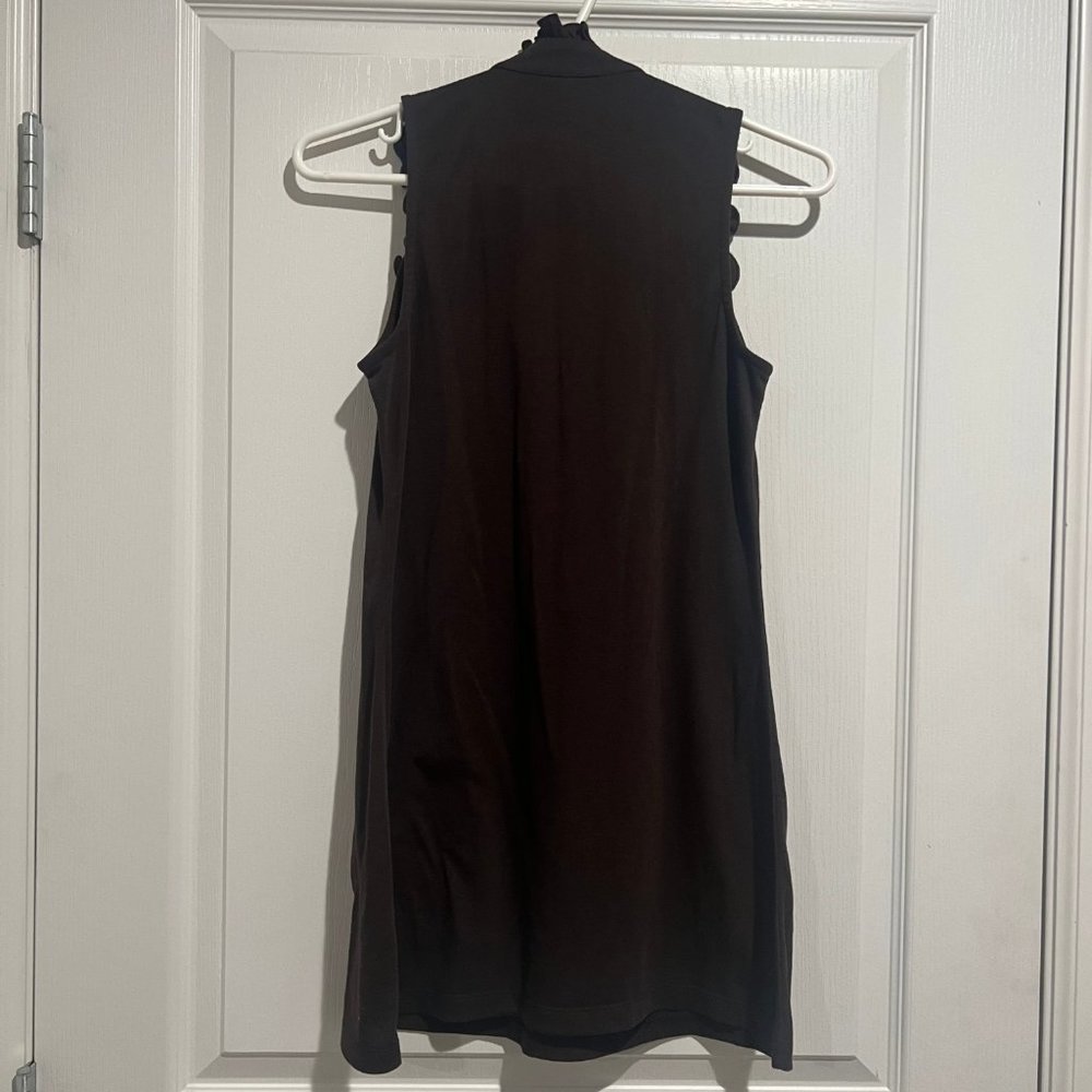 Brown Ruffled Mini Dress - Picture 3 of 3